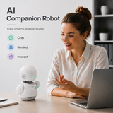OUROBOT AI Companion Robot, Voice Chat Smart Desktop Robot with Smart Reminders & Friendly Interaction, Wi-Fi Enabled Rechargeable Robot Gift for Kids & Adults, Home & Office