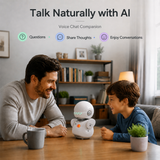 OUROBOT AI Companion Robot, Voice Chat Smart Desktop Robot with Smart Reminders & Friendly Interaction, Wi-Fi Enabled Rechargeable Robot Gift for Kids & Adults, Home & Office