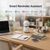 OUROBOT AI Companion Robot, Voice Chat Smart Desktop Robot with Smart Reminders & Friendly Interaction, Wi-Fi Enabled Rechargeable Robot Gift for Kids & Adults, Home & Office