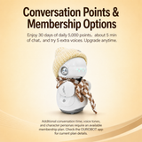 OUROBOT Interactive AI Robot Companion, Voice Chat Smart Desktop Robot with Smart Reminders, Rechargeable Robot with Animated Movements, Gift for Kids & Adults, Includes Cream Knit Hat & Scarf